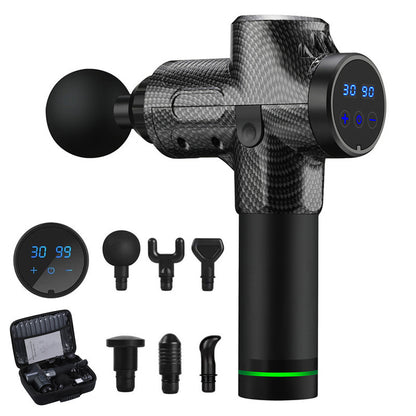Fascia Gun Deep Tissue Massage Gun – 6 Speeds, 4 Heads, LCD Touchscreen