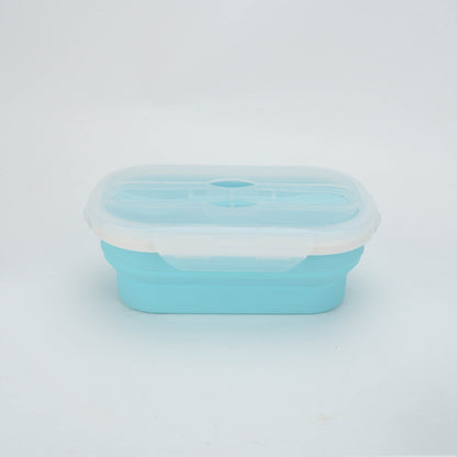 Portable Foldable Silicone Lunch Box – Collapsible, Leakproof & Microwave Safe