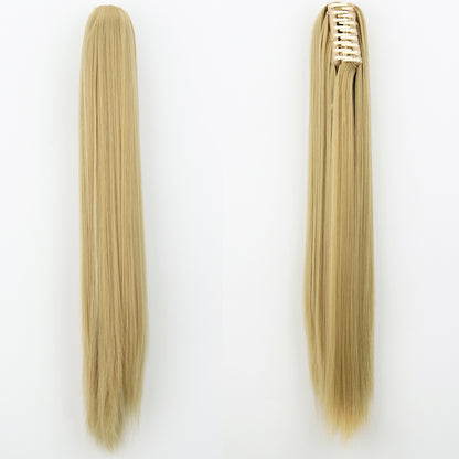 "Fashion Ponytail Claw Clip - Long Straight Fluffy Hair