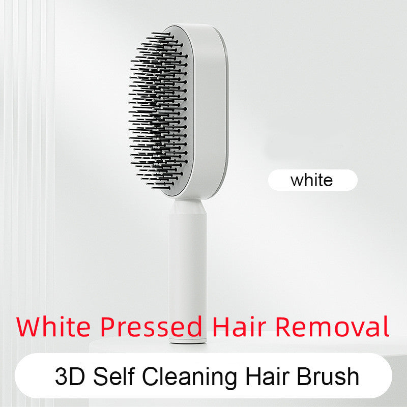 Self-Cleaning Hair Brush for Women - Anti-Static Scalp Massage Comb