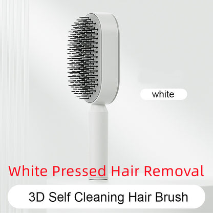 Self-Cleaning Hair Brush for Women - Anti-Static Scalp Massage Comb