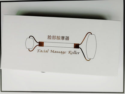 Natural Powder Crystal Jade Roller Beauty Face-lifting Double-head Massager
