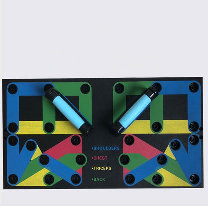 9-in-1 Color-Coded Push-Up Board – Multifunctional Home Workout System for Upper Body Training