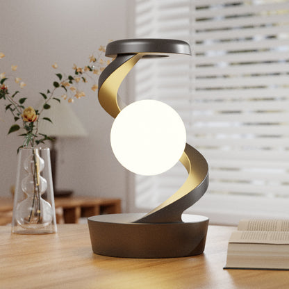 Rotating Moon Desk Lamp with Wireless Phone Charging – Touch Sensor Night Light & Modern Home Decor