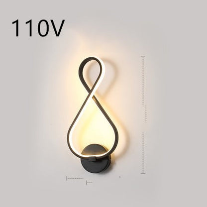 Nordic Minimalist LED Wall Lamp – Modern Iron Bedside Light Fixture for Bedroom & Living Room