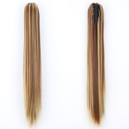 "Fashion Ponytail Claw Clip - Long Straight Fluffy Hair