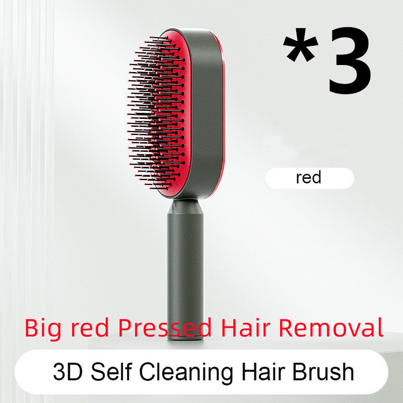 Self-Cleaning Hair Brush for Women - Anti-Static Scalp Massage Comb