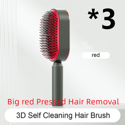 Self-Cleaning Hair Brush for Women - Anti-Static Scalp Massage Comb