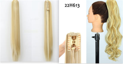 "Fashion Ponytail Claw Clip - Long Straight Fluffy Hair