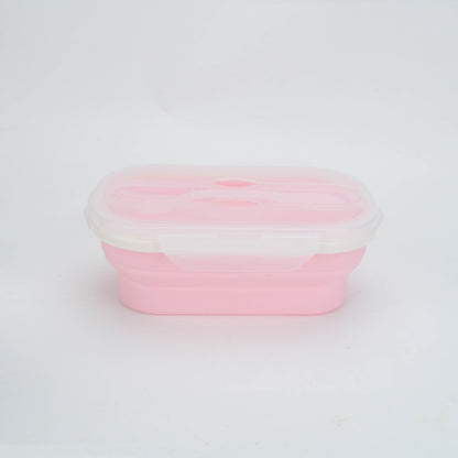 Portable Foldable Silicone Lunch Box – Collapsible, Leakproof & Microwave Safe