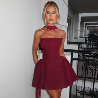 Sexy Tube Top Dress with Back Zipper - Perfect Party Outfit