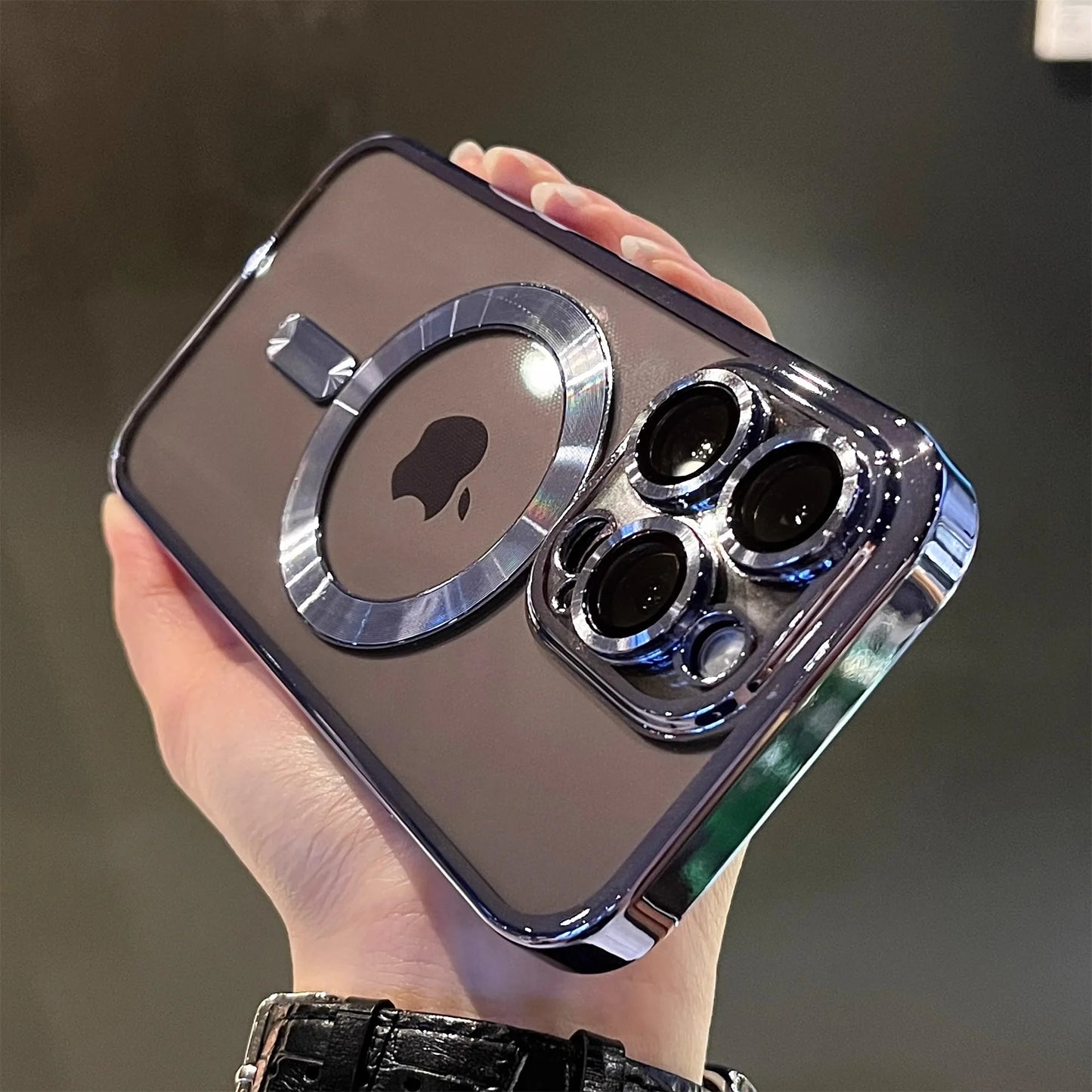 Plating Soft TPU Full Lens Protect Case for iPhone 13 14 12 11 15 Pro Max Plus Magsafe Magnetic Phone Case Wireless Charge Cover