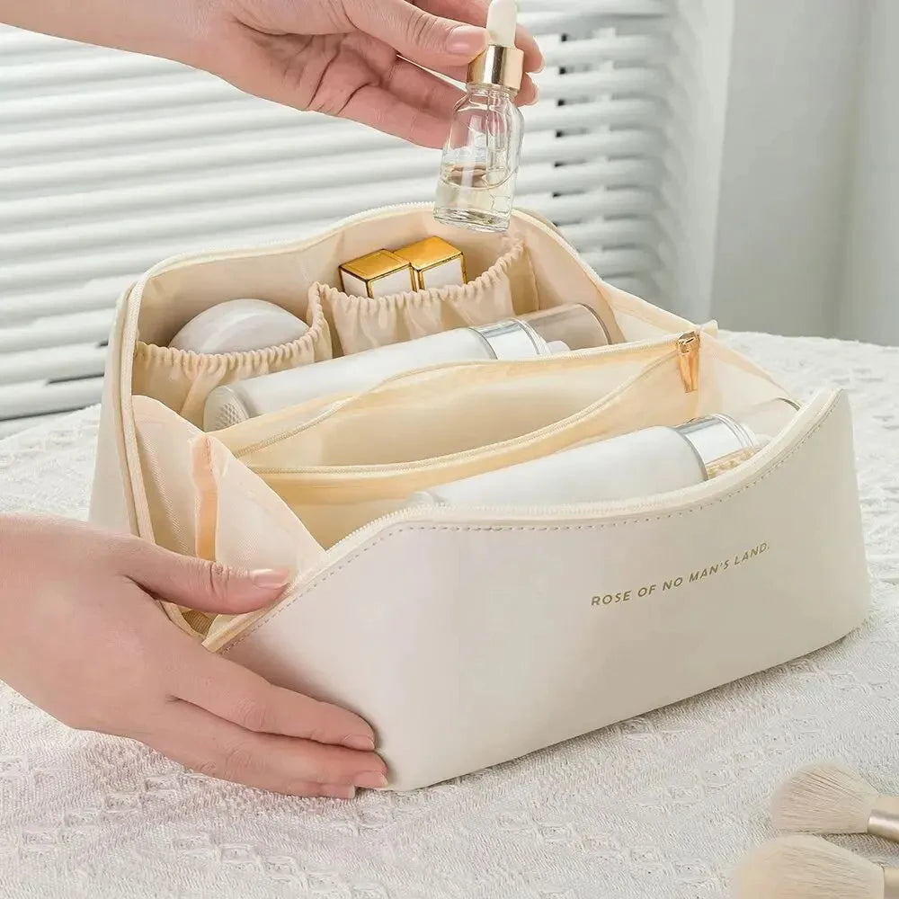 1pc Makeup Organizer Female Toiletry  Bag Make Up Case Storage Pouch Luxury Lady Box, Cosmetic Bag, Organizer Bag For Travel Zip