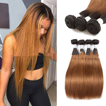 Fashionable Straight Human Hair Wig - Natural and Sleek Look