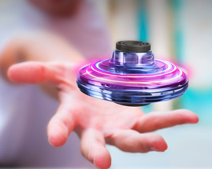 Mini UFO Flying Spinner Drone – LED Gyro Helicopter Toy for Kids & Adults | Rechargeable Hand-Controlled Boomerang