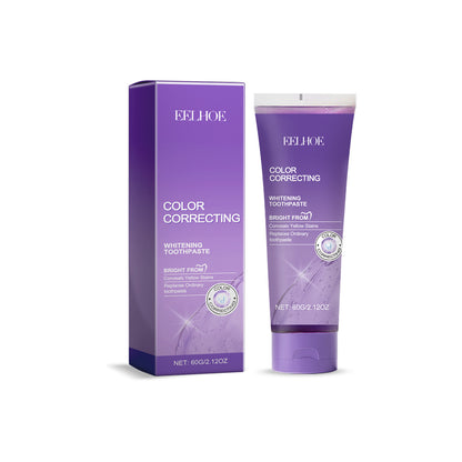 Purple Teeth Whitening Toothpaste – Gentle Care for a Brighter Smile!