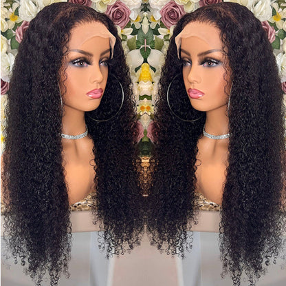 Brazilian Kinky Curly Lace Front Wig – 100% Human Hair, Glueless, Pre-Plucked