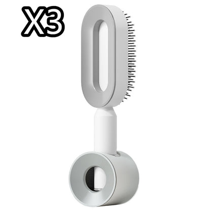 Self-Cleaning Hair Brush for Women - Anti-Static Scalp Massage Comb
