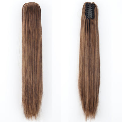 "Fashion Ponytail Claw Clip - Long Straight Fluffy Hair