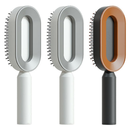 Self-Cleaning Hair Brush for Women - Anti-Static Scalp Massage Comb