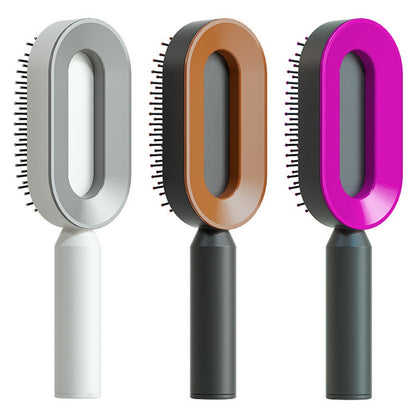 Self-Cleaning Hair Brush for Women - Anti-Static Scalp Massage Comb