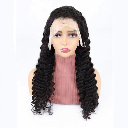 Deep Wave Lace Front Wig - 100% Human Hair for Natural Styling