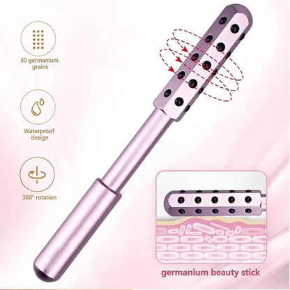 30 Germanium Beauty Stick Facial Roller & Anti-Wrinkle Face Massage Wand