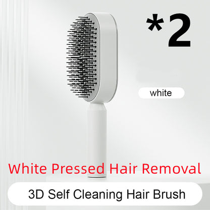 Self-Cleaning Hair Brush for Women - Anti-Static Scalp Massage Comb