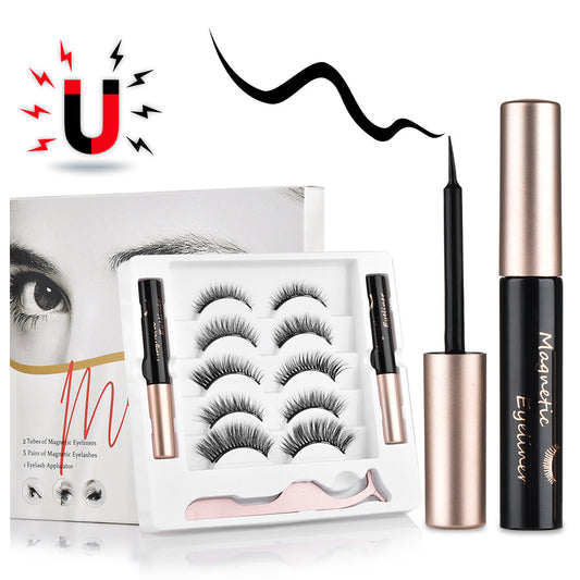 Reusable Magnetic False Eyelashes with Eyeliner – Natural Look, Easy Application