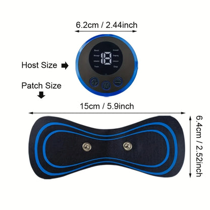 Smart Mini Electric Neck Massager Rechargeable EMS Portable Massage Patch Adjustable Multi-Speed Neck Shoulder Massager