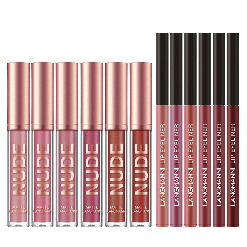 12-Piece Matte Lipstick and Lip Liner Set – Waterproof, Long-Lasting Lip Makeup Kit