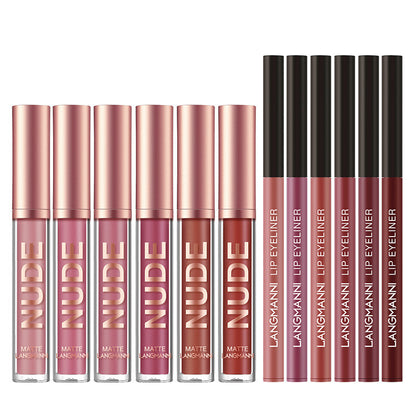 12-Piece Matte Lipstick and Lip Liner Set – Waterproof, Long-Lasting Lip Makeup Kit