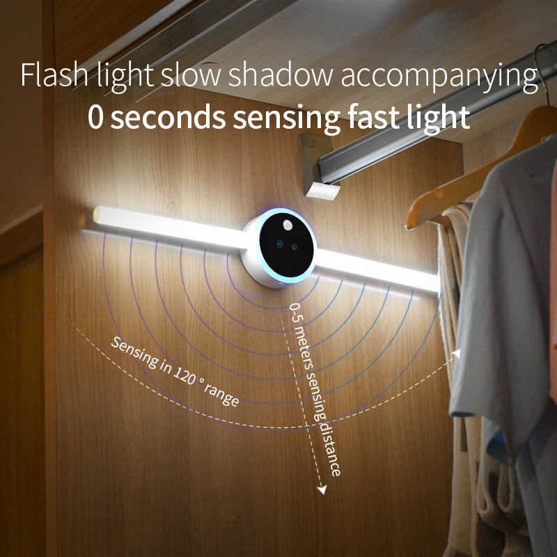 Smart Cabinet Light Clock – Motion Sensor LED Wardrobe Light with Timer & Removable Design