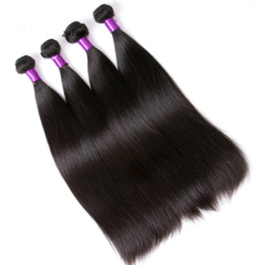 Brazilian Straight Human Hair - Natural Color, High-Quality Extensions