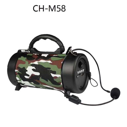 Outdoor Wireless Bluetooth Speaker with Portable Strap & Built-in Microphone