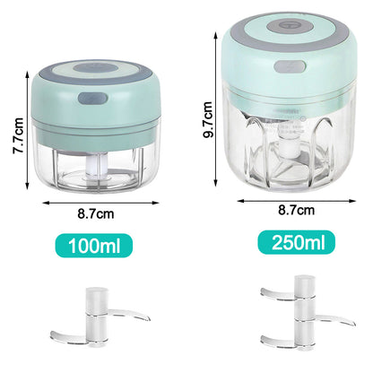Mini Electric Garlic Chopper – USB Rechargeable Food Processor for Garlic, Ginger, and Vegetables