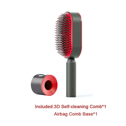 Self-Cleaning Hair Brush for Women - Anti-Static Scalp Massage Comb