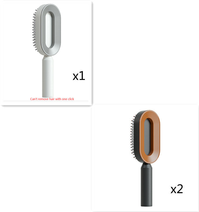 Self-Cleaning Hair Brush for Women - Anti-Static Scalp Massage Comb