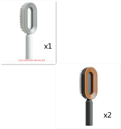 Self-Cleaning Hair Brush for Women - Anti-Static Scalp Massage Comb