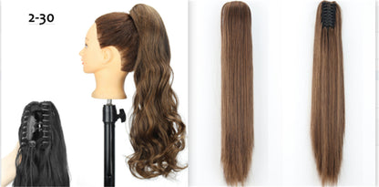 "Fashion Ponytail Claw Clip - Long Straight Fluffy Hair