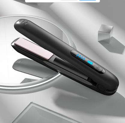 2-in-1 Cordless Hair Straightener & Curler – USB Rechargeable, 5000mAh Battery, Adjustable Heat Settings for Dry & Wet Hair