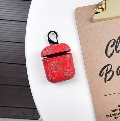 Luxe Leather Bluetooth Earbuds Case – Hard Shell with Anti-Lost Hook (2nd Gen Compatible)