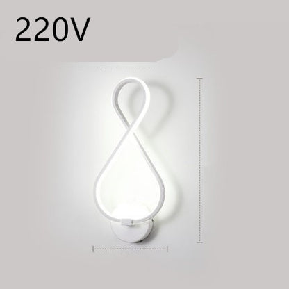 Nordic Minimalist LED Wall Lamp – Modern Iron Bedside Light Fixture for Bedroom & Living Room