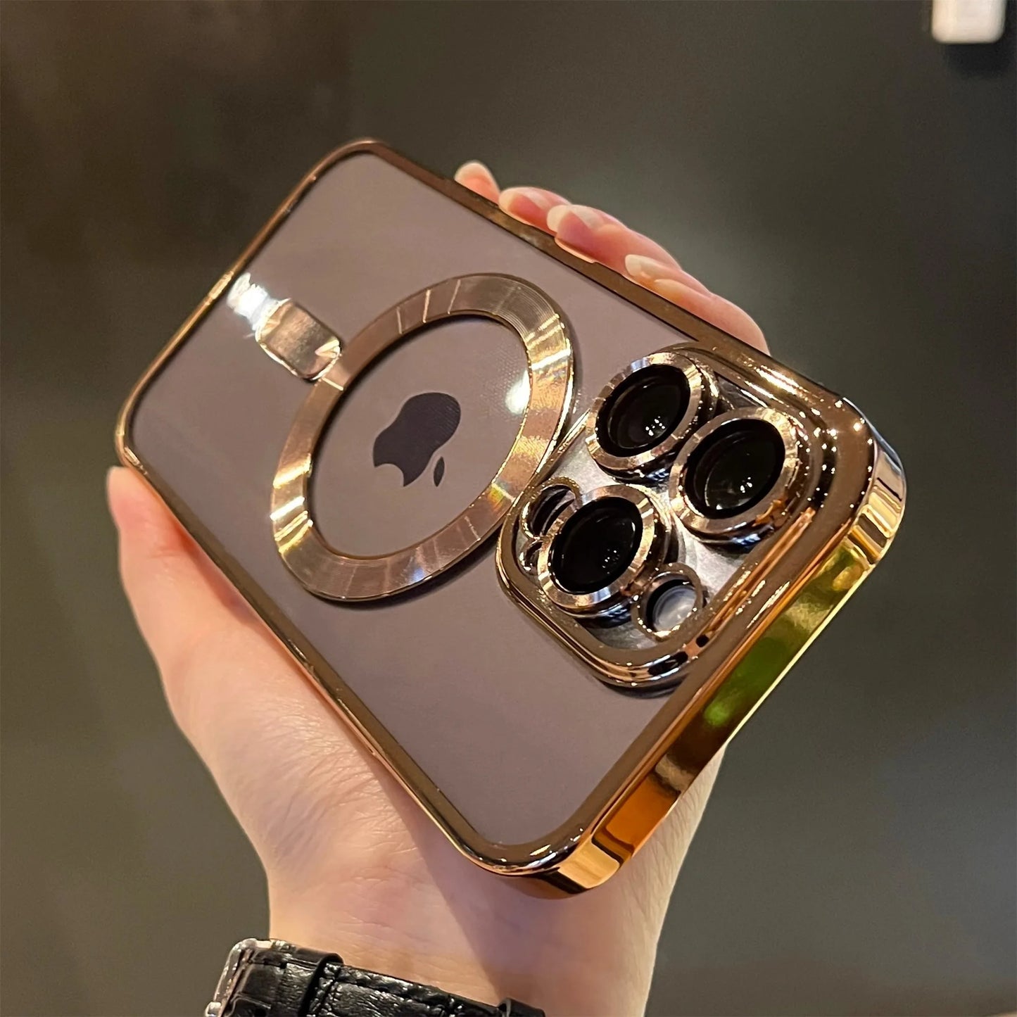 Plating Soft TPU Full Lens Protect Case for iPhone 13 14 12 11 15 Pro Max Plus Magsafe Magnetic Phone Case Wireless Charge Cover