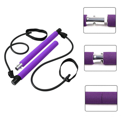 Portable Pilates Bar Kit with Resistance Bands – Full-Body Home Gym Equipment for Strength Training & Flexibility