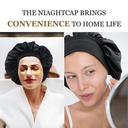 Shower Cap Hairdressing Hair Care Hat High Elasticity Monthly Shower Cap Female Nursing Satin Sleeping Cap