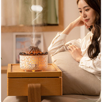 Creative Volcano Humidifier Aromatherapy Machine – Jellyfish Flame Effect Essential Oil Diffuser with LED Lighting