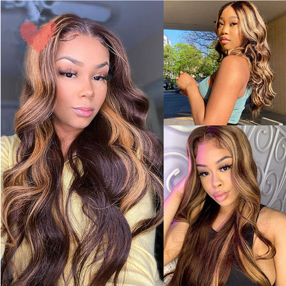 Women's Long Curly Synthetic Wig - Natural Look with Rose Net Cap