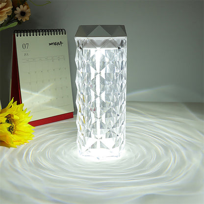Crystal Lamp Air Humidifier – Color-Changing Night Light with Cool Mist & LED Atmosphere