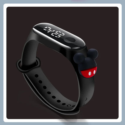 Fashion Mickey Children Watches For Girls Electronic Bracelet Sports Touch LED Spiderman Doll Kids Watch Women Waterproof Clock